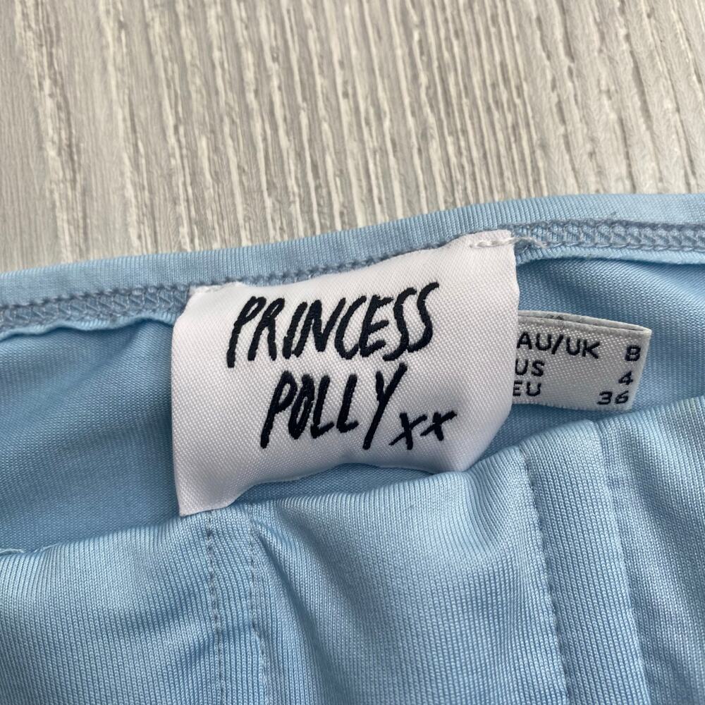 Princess Polly Women's Light Blue Long Sleeve Corset Top Size 4 - Picture 4 of 8